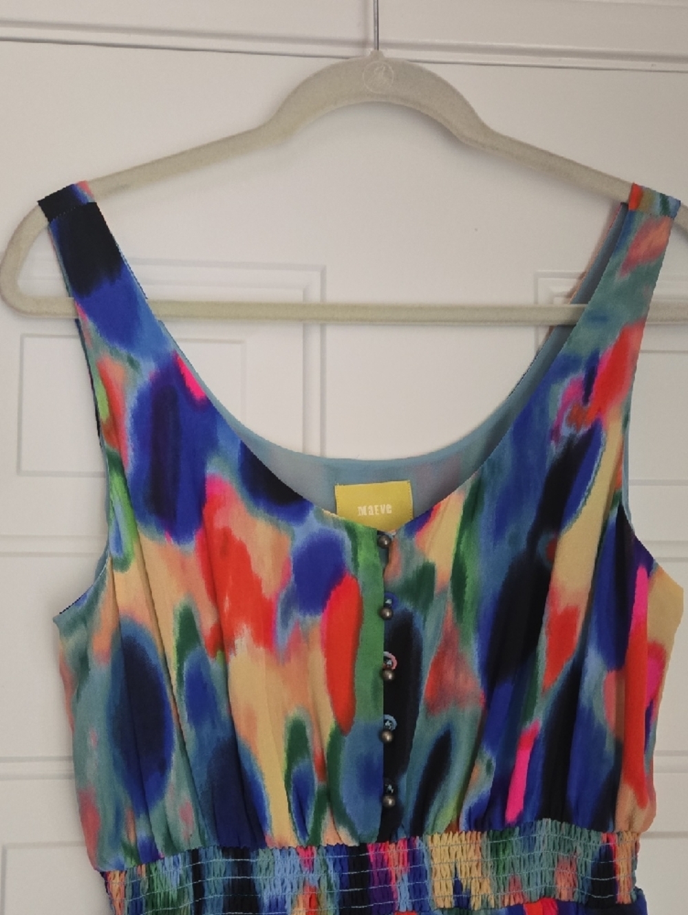 Anthropologie Multicolor Aloisia Maxi Dress Silk Size 12P - Picture 4 of 8